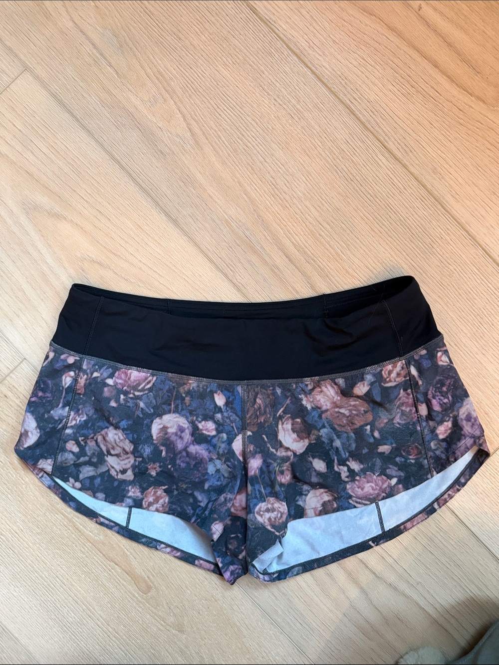 Lululemon Floral Print Active Mini Shorts